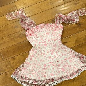 Lucy in the Sky Pink and White Dress